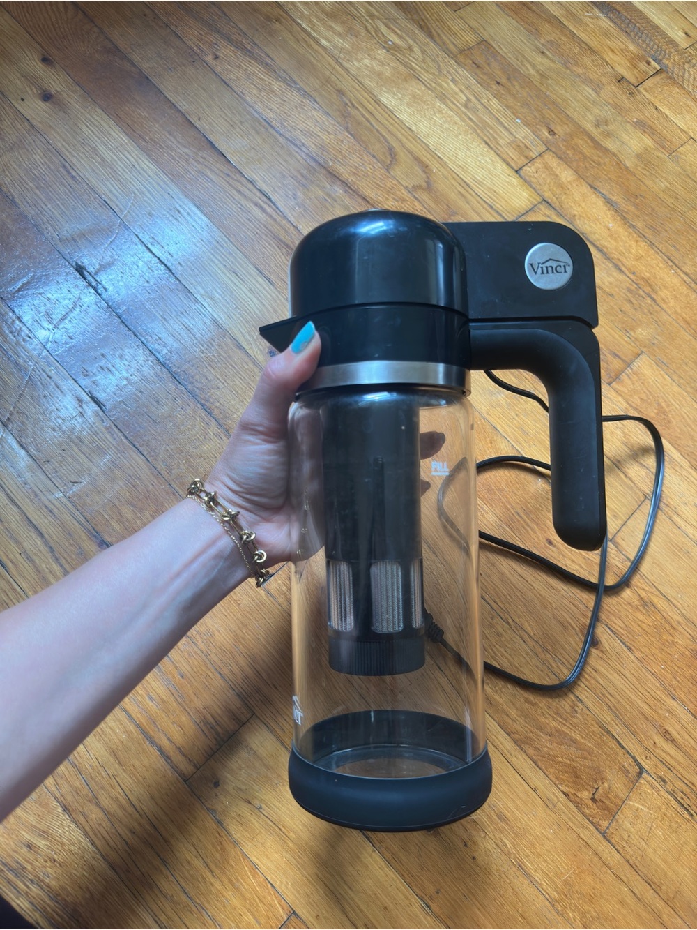 Black Vinci cold coffee Infuser Kettle - Black